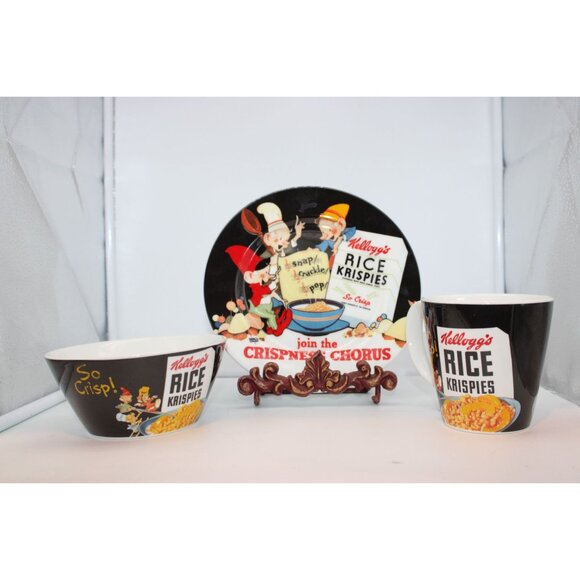 Kellog Rice Krispies - Join the Chorus - Plate, Cereal Bowl and Coffee Mug - Picture 1 of 4